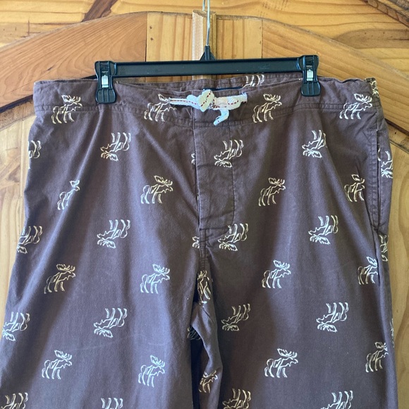 Men Boxers First brown white moose pajama lounge pants size L - Picture 2 of 8